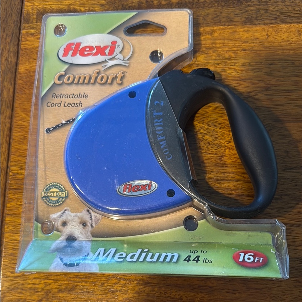 Flexi Comfort Blue and Black Retractable Leash